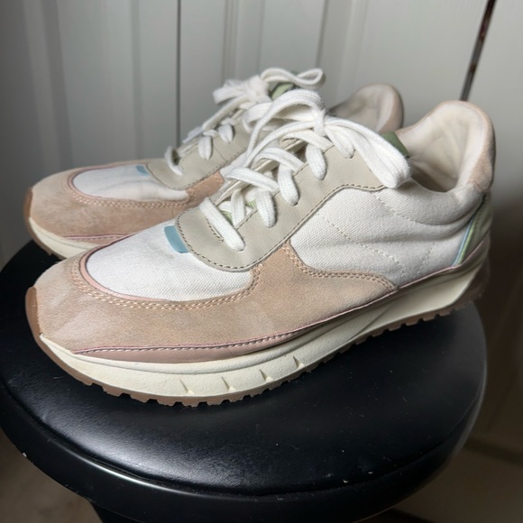 Madewell Women's Sneakers in White and Tan - Picture 1 of 8